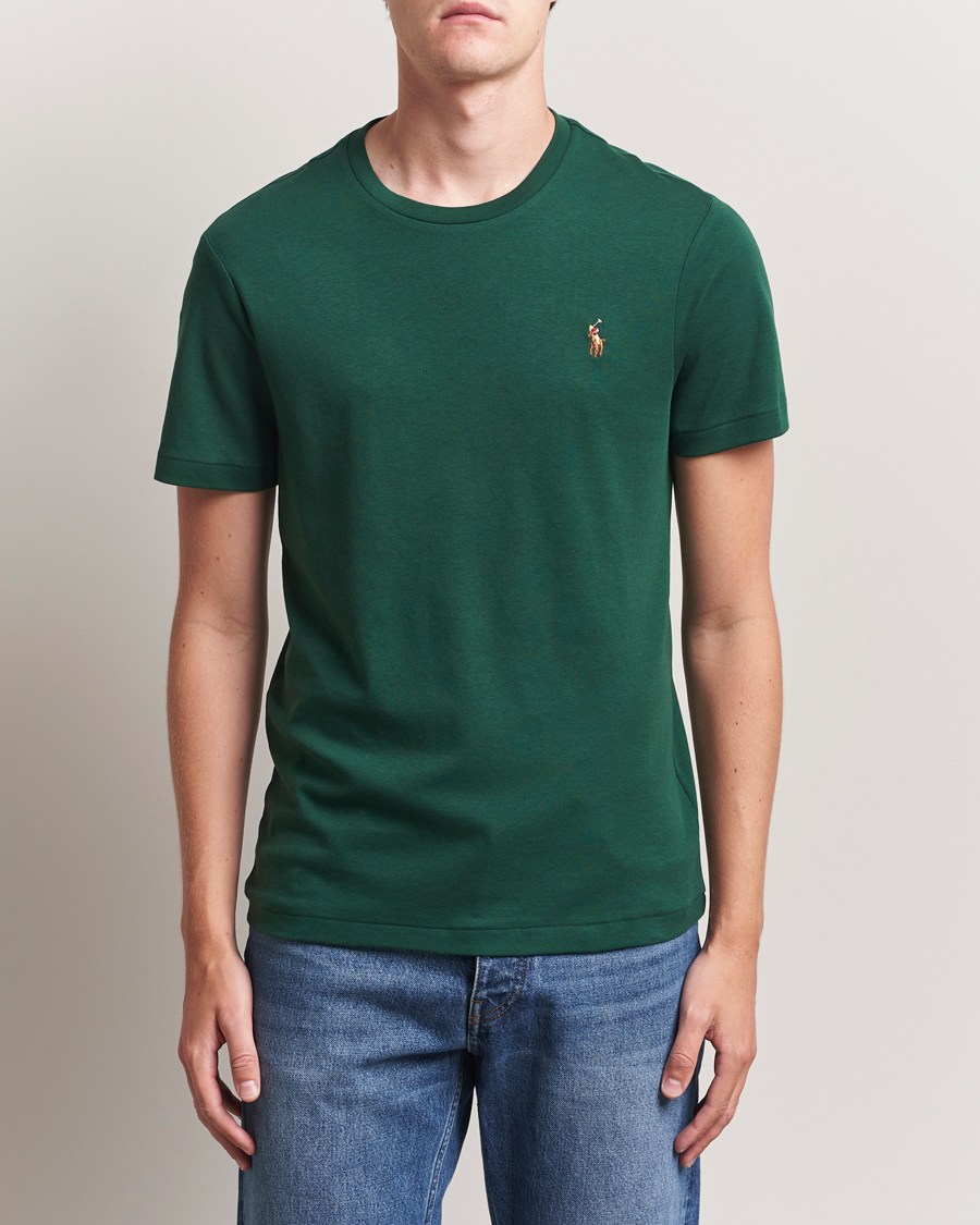 Herre | T-Shirts | Polo Ralph Lauren | Luxury Pima Cotton Crew Neck T-Shirt Vintage Pine