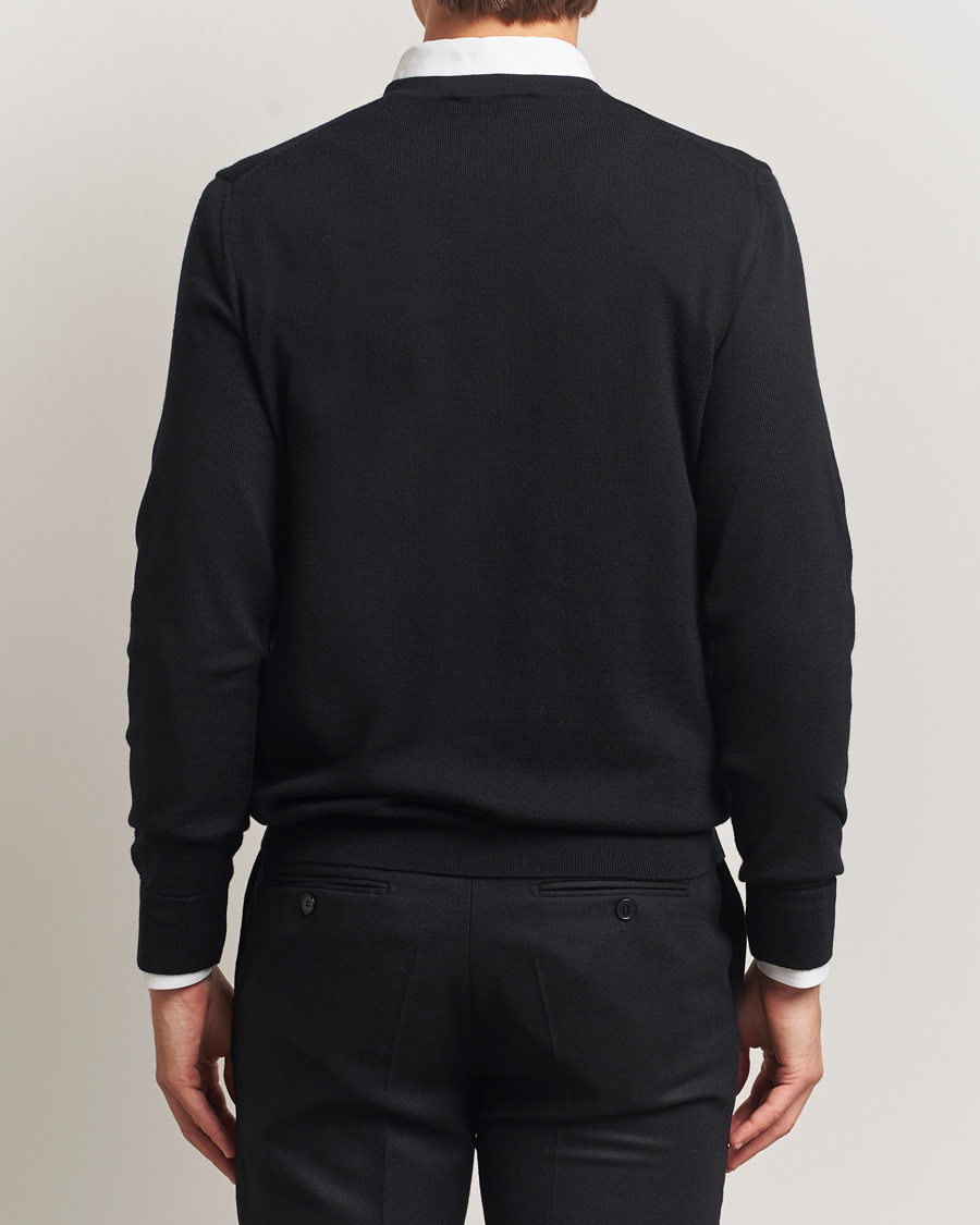 Herre | Gensere | Charles Tyrwhitt | Pure Merino V-Neck Jumper Black