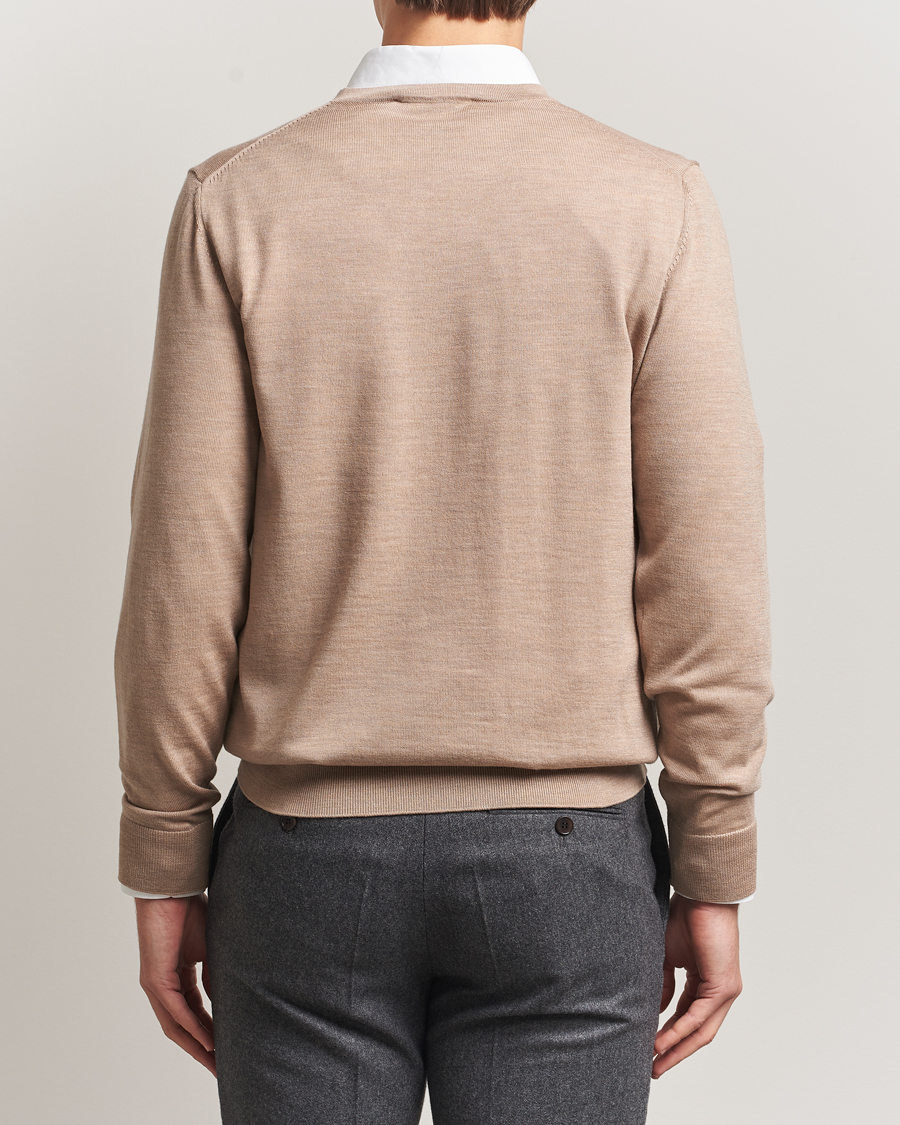 Herre | Gensere | Charles Tyrwhitt | Pure Merino V-Neck Jumper Oatmeal