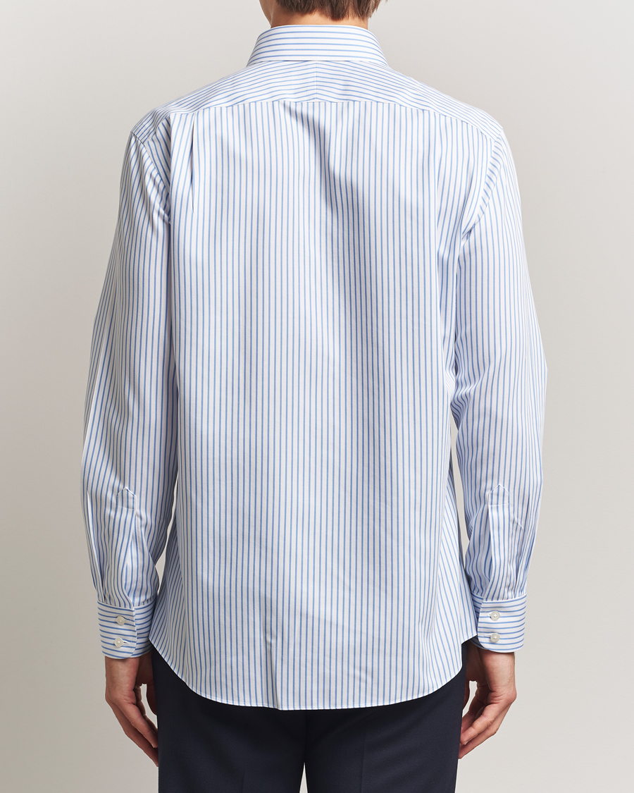 Herre | Skjorter | Charles Tyrwhitt | Slim Fit Non Iron Striped Twill Cut Away Shirt White/Sky