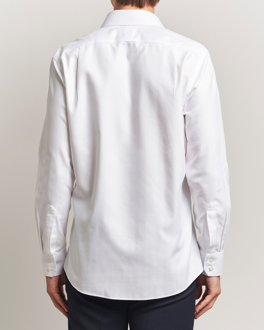 Herre | Skjorter | Charles Tyrwhitt | Slim Fit Non Iron Herringbone Cut Away Shirt White
