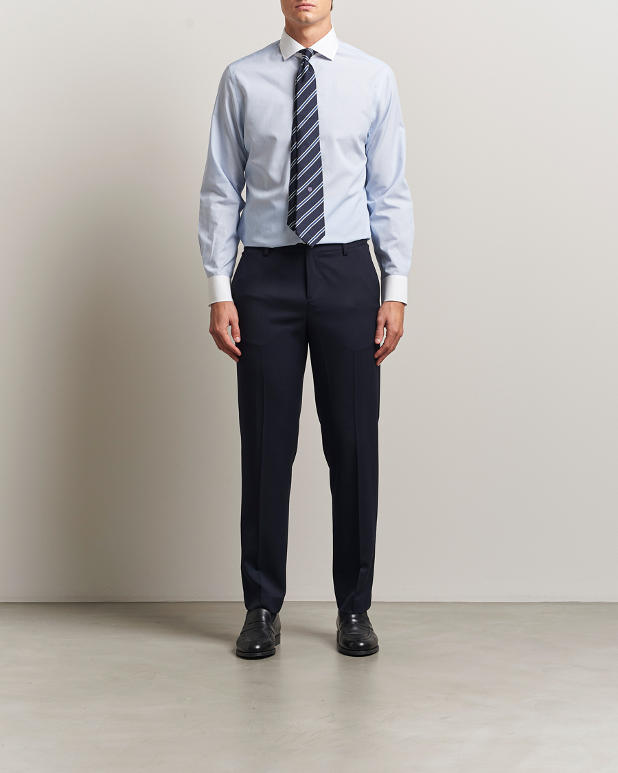 Herre | Skjorter | Charles Tyrwhitt | Slim Fit Non Iron Bengal Stripe Winchester Shirt Sky Blue