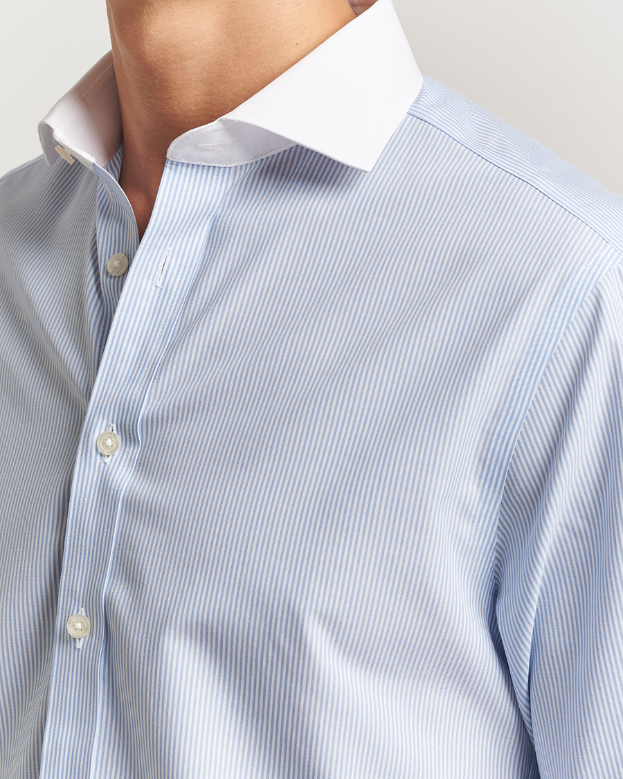 Herre | Skjorter | Charles Tyrwhitt | Slim Fit Non Iron Bengal Stripe Winchester Shirt Sky Blue
