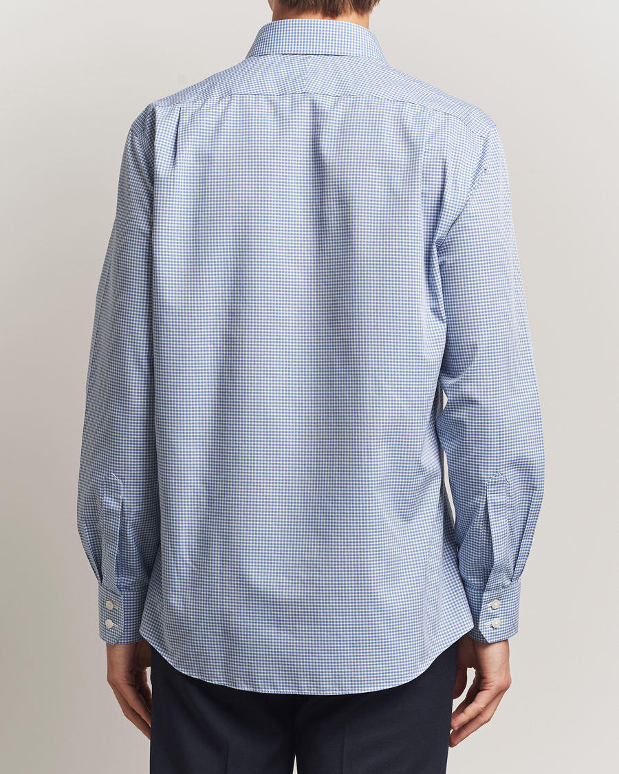 Herre | Skjorter | Charles Tyrwhitt | Slim Fit Non Iron Poplin Gingham Shirt Royal Blue