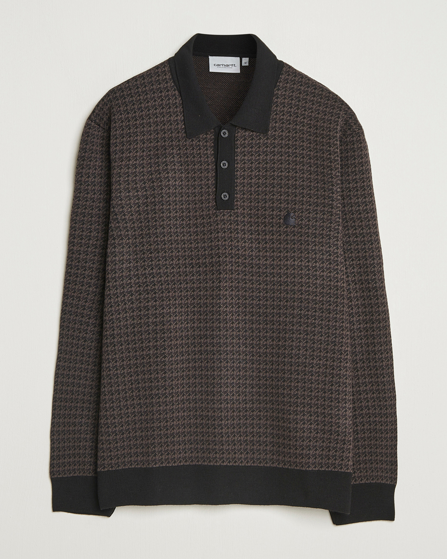 Herre | Gensere | Carhartt WIP | Lowis Houndstooth Polo Vitola Heater