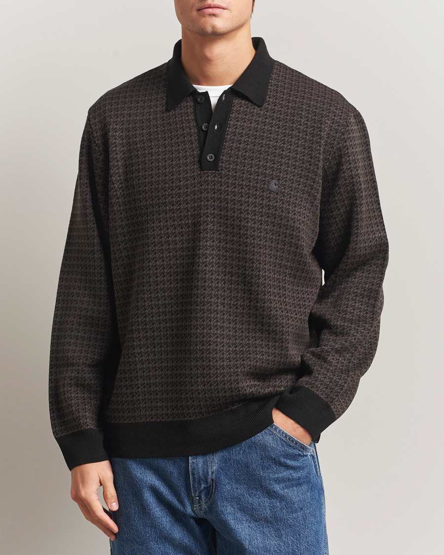 Herre | Gensere | Carhartt WIP | Lowis Houndstooth Polo Vitola Heater