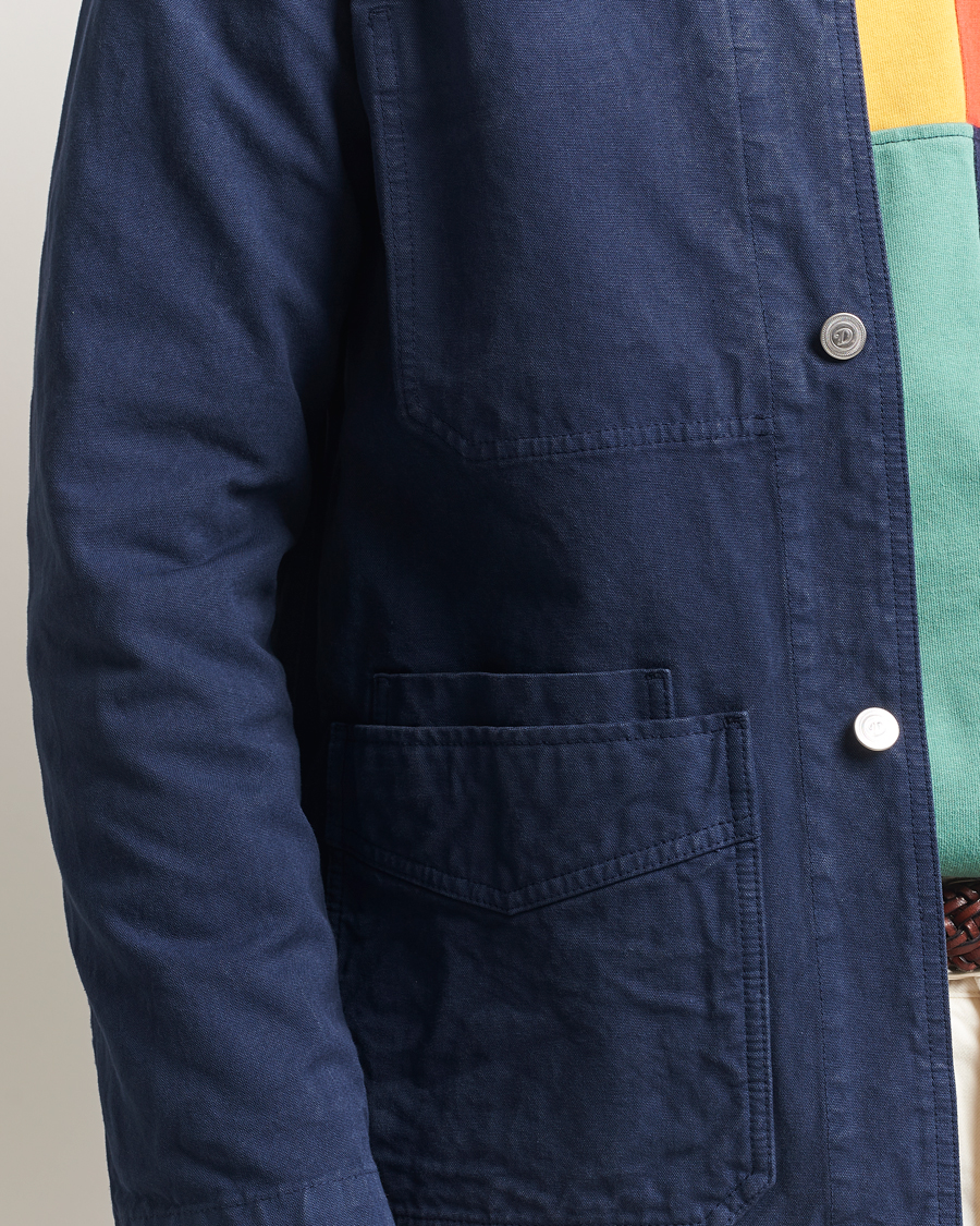 Herre | Jakker | Drake's | Duck Cotton Canvas Chore Coat Navy