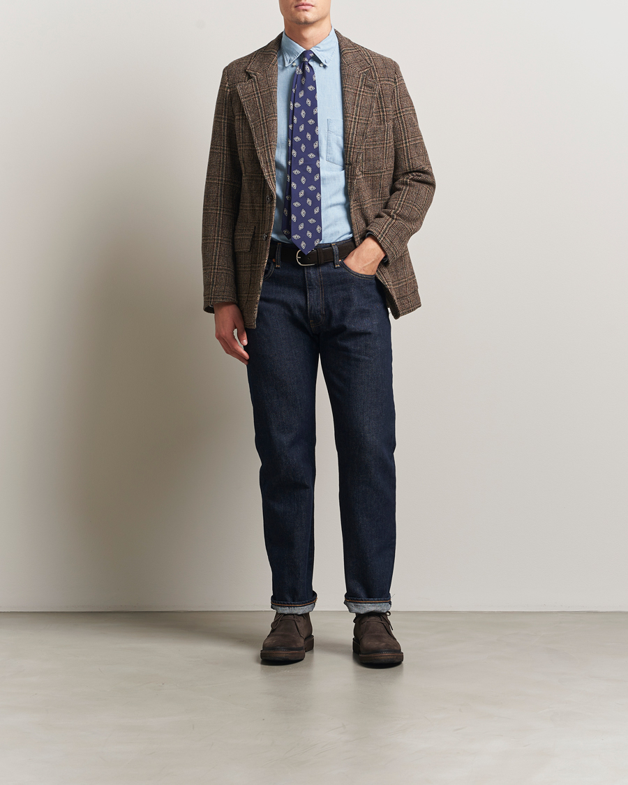 Herre | Dressjakker | Drake's | MKVII Harris Tweed Blazer Brown
