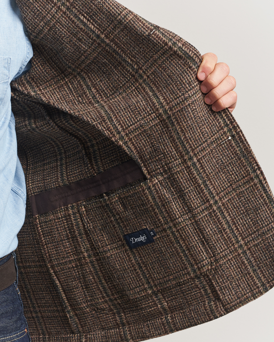 Herre | Dressjakker | Drake's | MKVII Harris Tweed Blazer Brown
