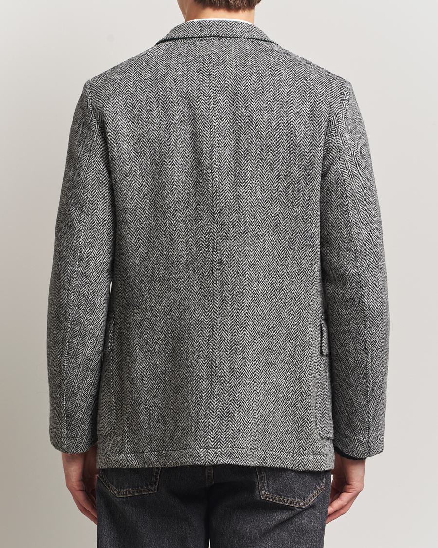 Herre | Dressjakker | Drake's | MKVII Wool Herringbone Blazer Grey