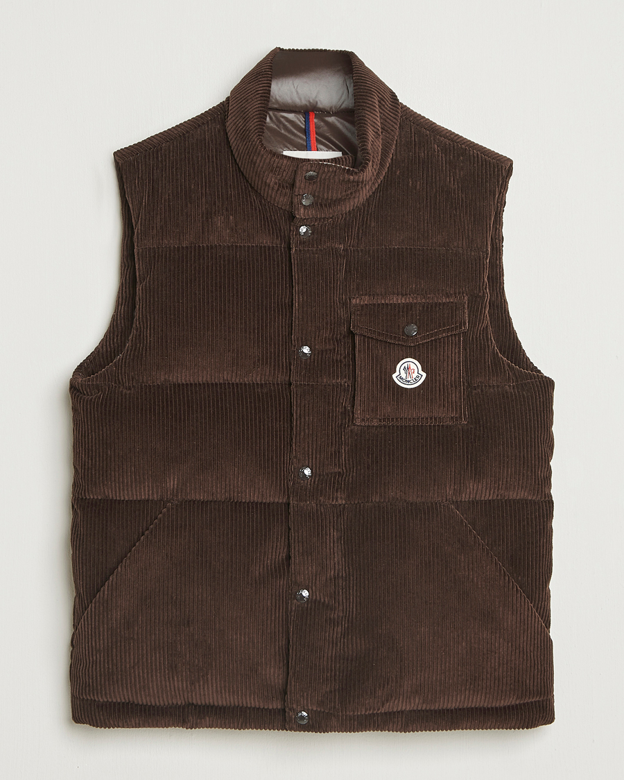Herre | Vester | Moncler | Agen Corduroy Vest Brown