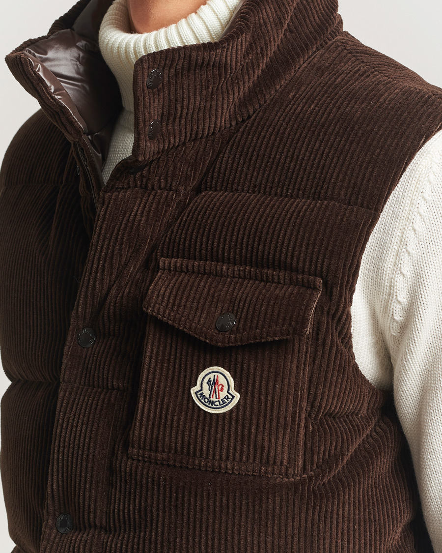 Herre | Vester | Moncler | Agen Corduroy Vest Brown