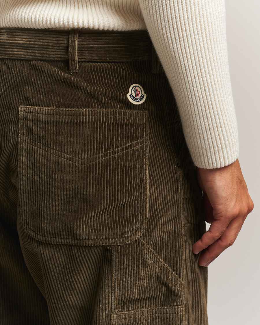 Herre | Bukser | Moncler | Corduroy Drawstring Trousers Military