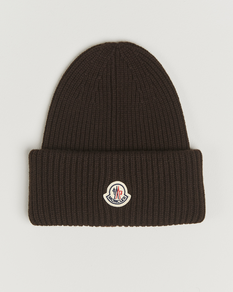 Herre | Moncler Cashmere Beanie Brown | Moncler | Cashmere Beanie Brown