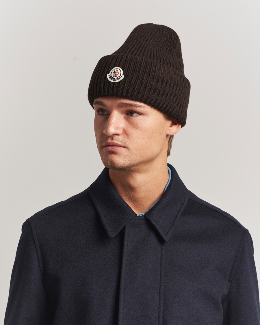 Herre | Moncler Cashmere Beanie Brown | Moncler | Cashmere Beanie Brown