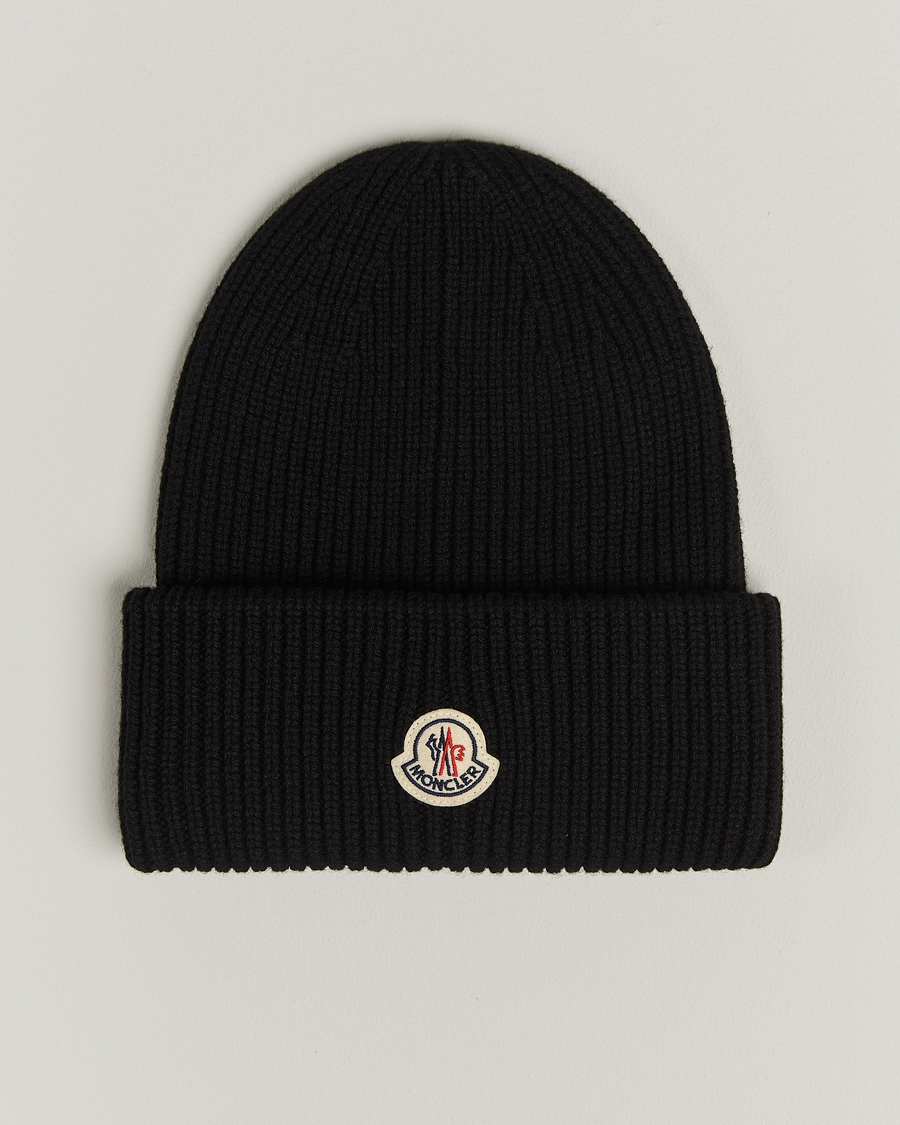 Herre | Moncler Cashmere Beanie Black | Moncler | Cashmere Beanie Black