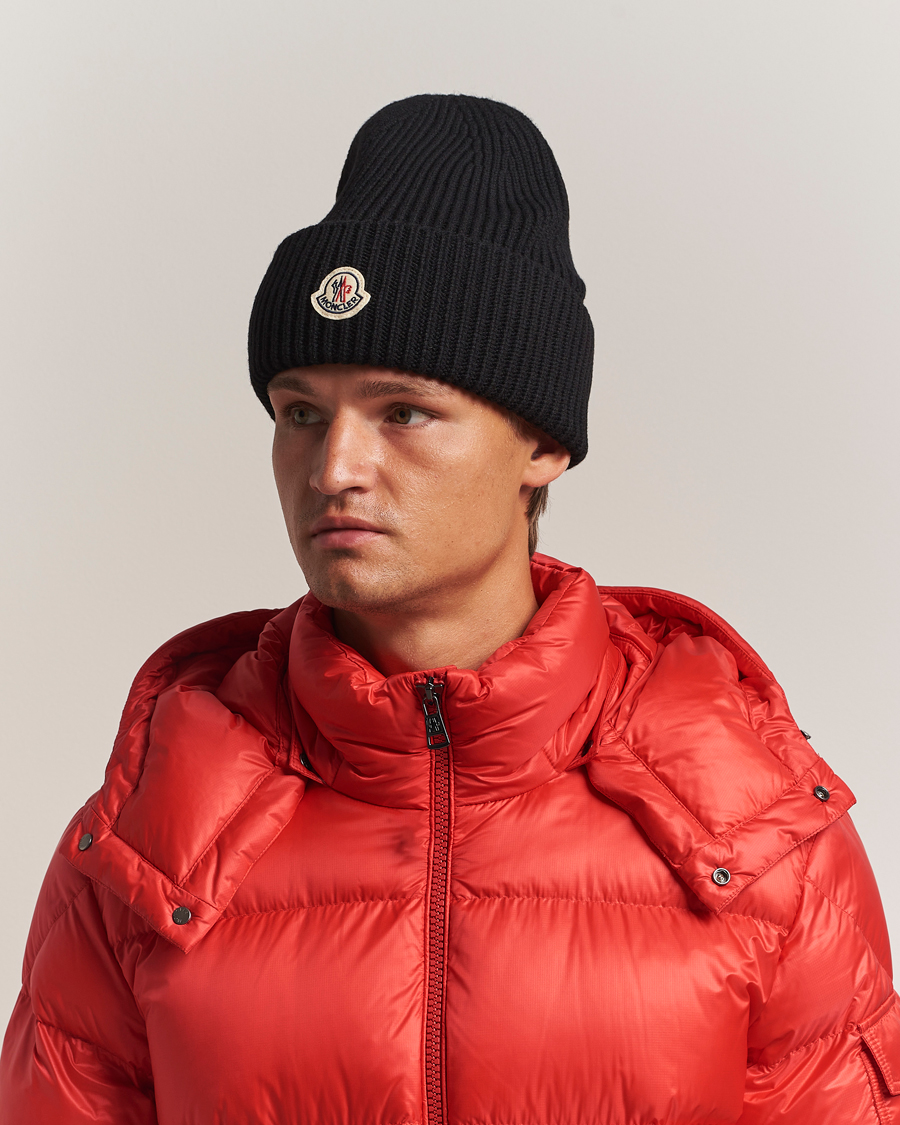 Herre | Moncler Cashmere Beanie Black | Moncler | Cashmere Beanie Black