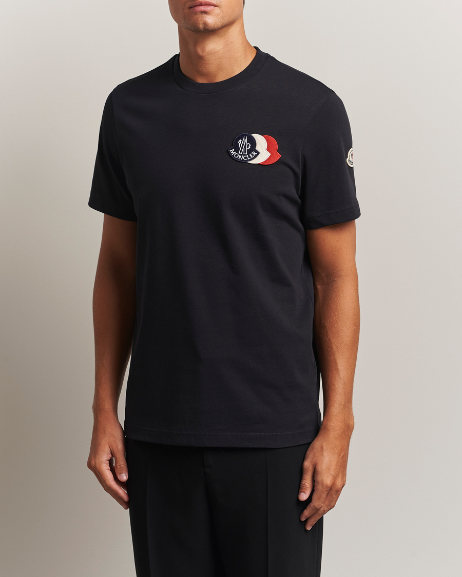 Herre | T-Shirts | Moncler | Patch Logo T-Shirt Navy
