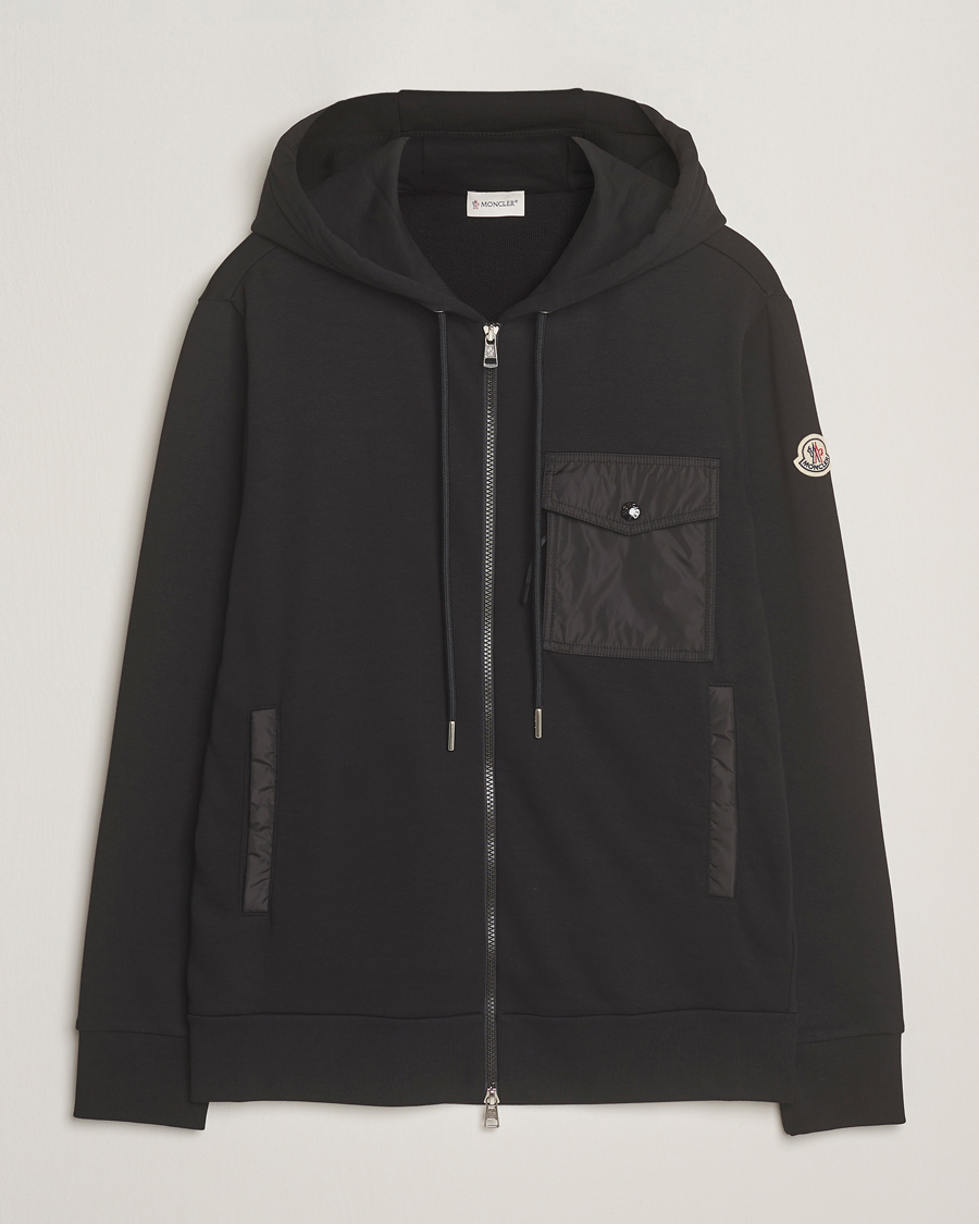 Herre | Gensere | Moncler | Full Zip Hoodie Black
