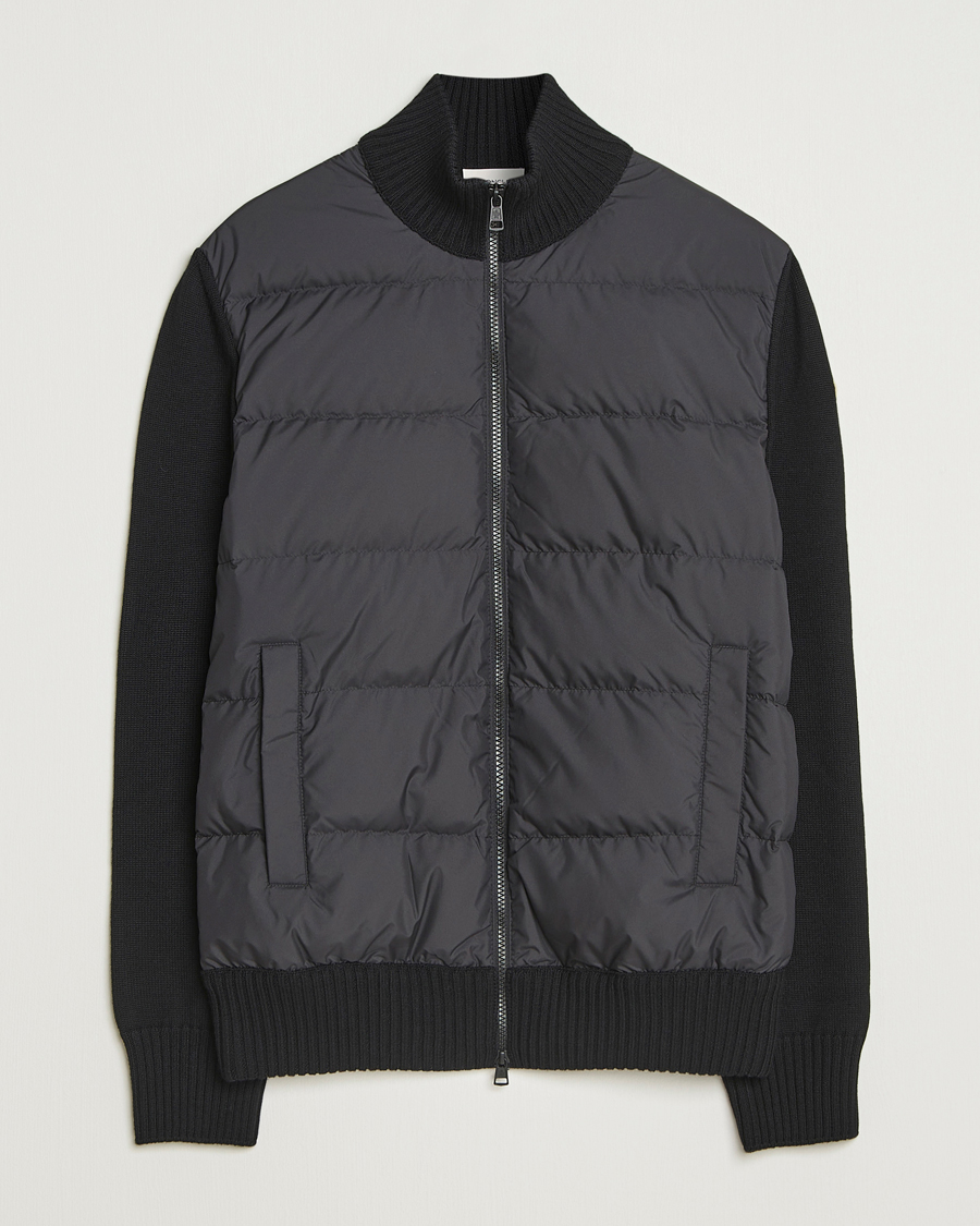 Herre | Gensere | Moncler | Padded Zip Cardigan Black