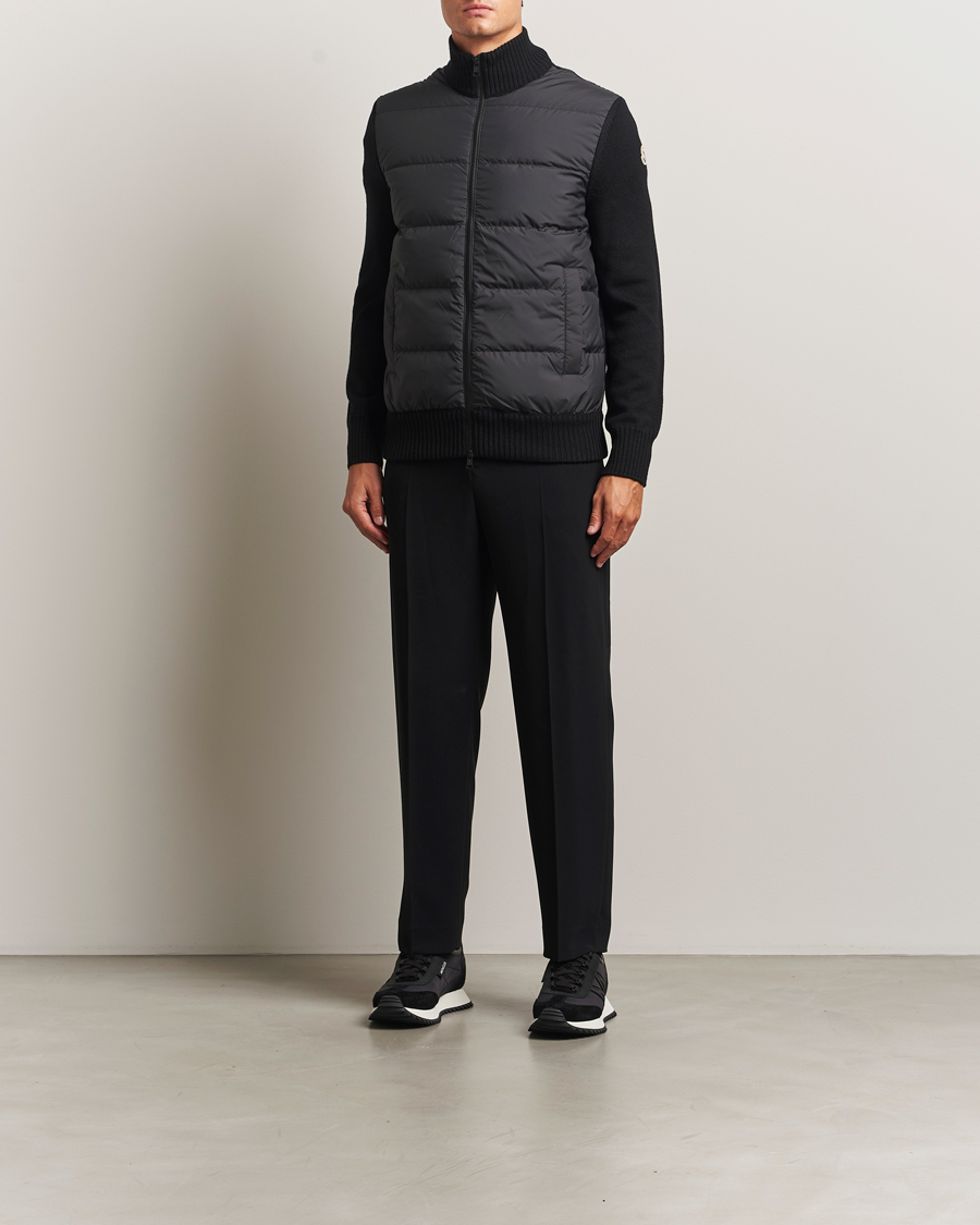 Herre | Gensere | Moncler | Padded Zip Cardigan Black