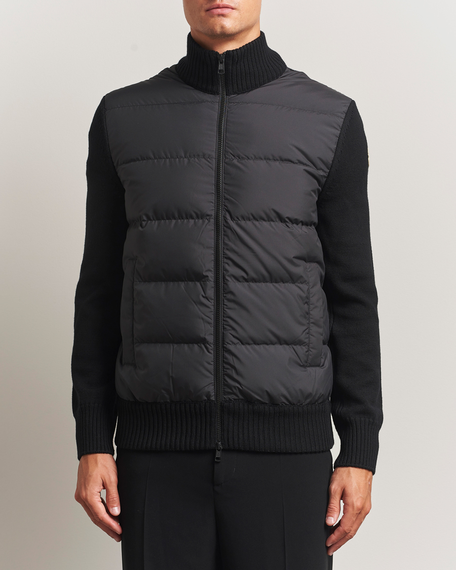 Herre | Gensere | Moncler | Padded Zip Cardigan Black