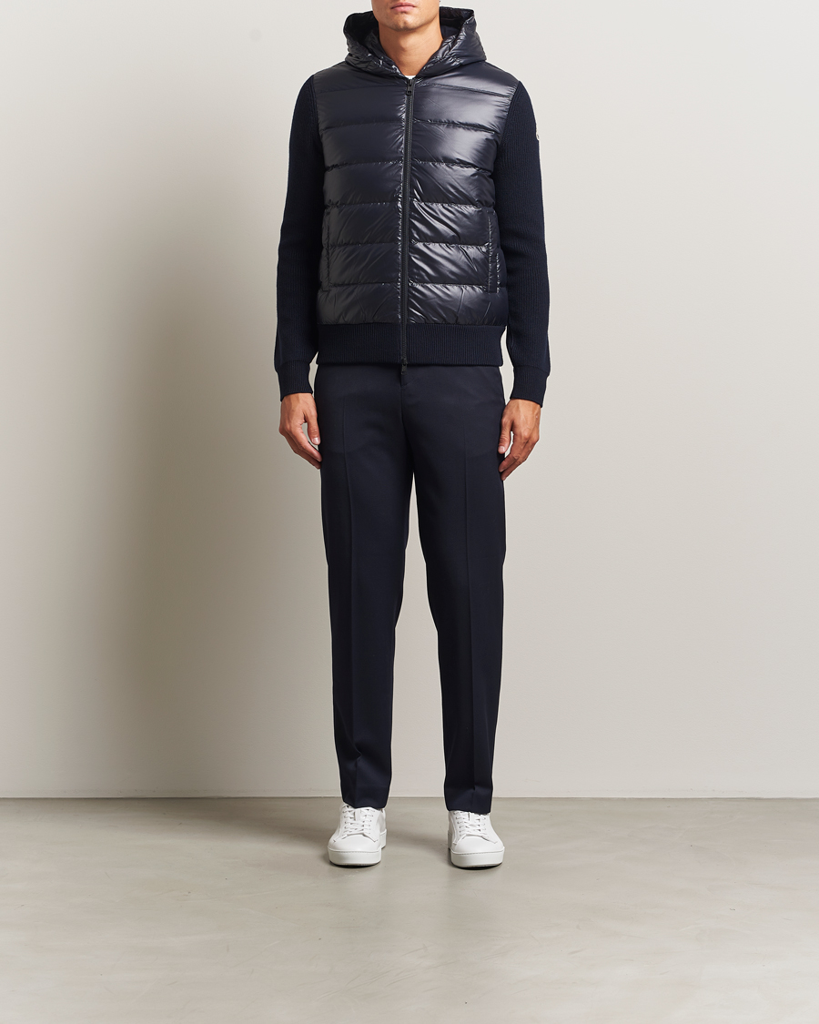 Herre | Gensere | Moncler | Padded Hooded Cardigan Navy