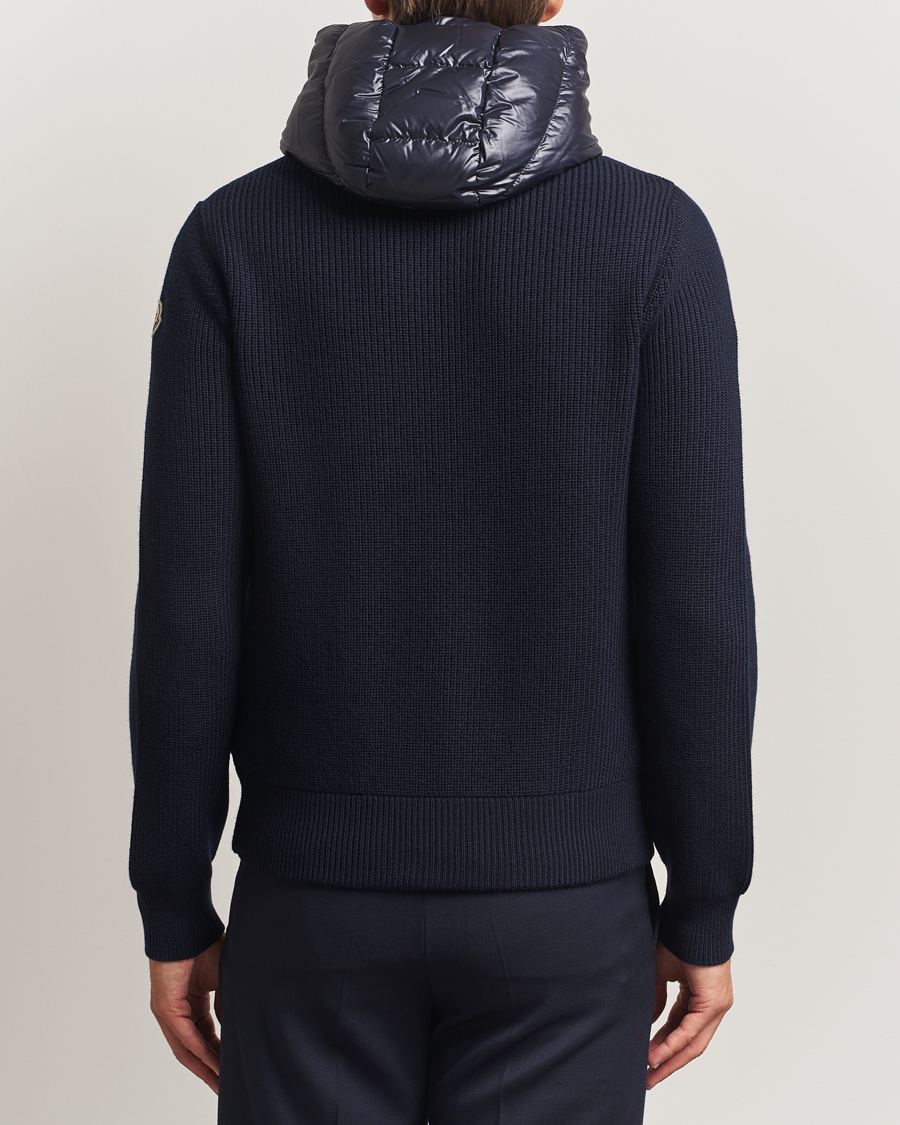 Herre | Gensere | Moncler | Padded Hooded Cardigan Navy