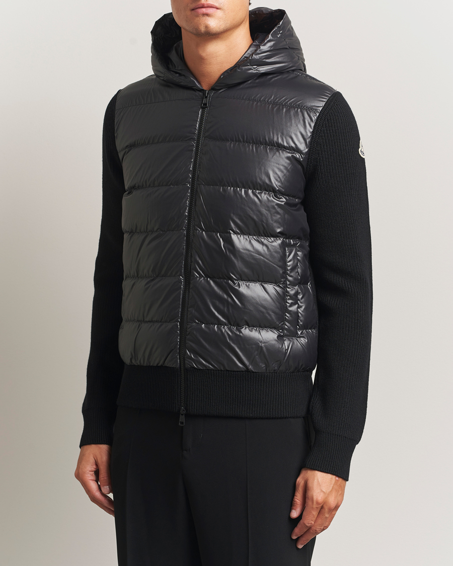 Herre | Gensere | Moncler | Padded Hooded Cardigan Black