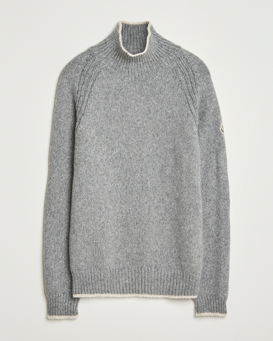 Herre | Gensere | Moncler | Wool Turtleneck Grey Melange
