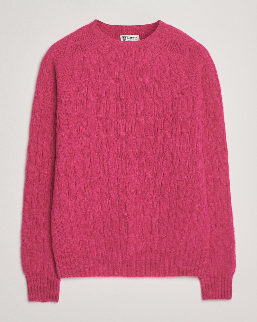 Herre | Gensere | Morris | Brushed Cable Sweater Pink