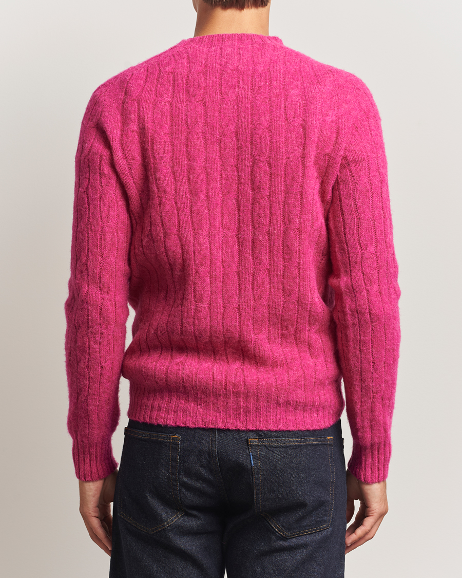 Herre | Gensere | Morris | Brushed Cable Sweater Pink
