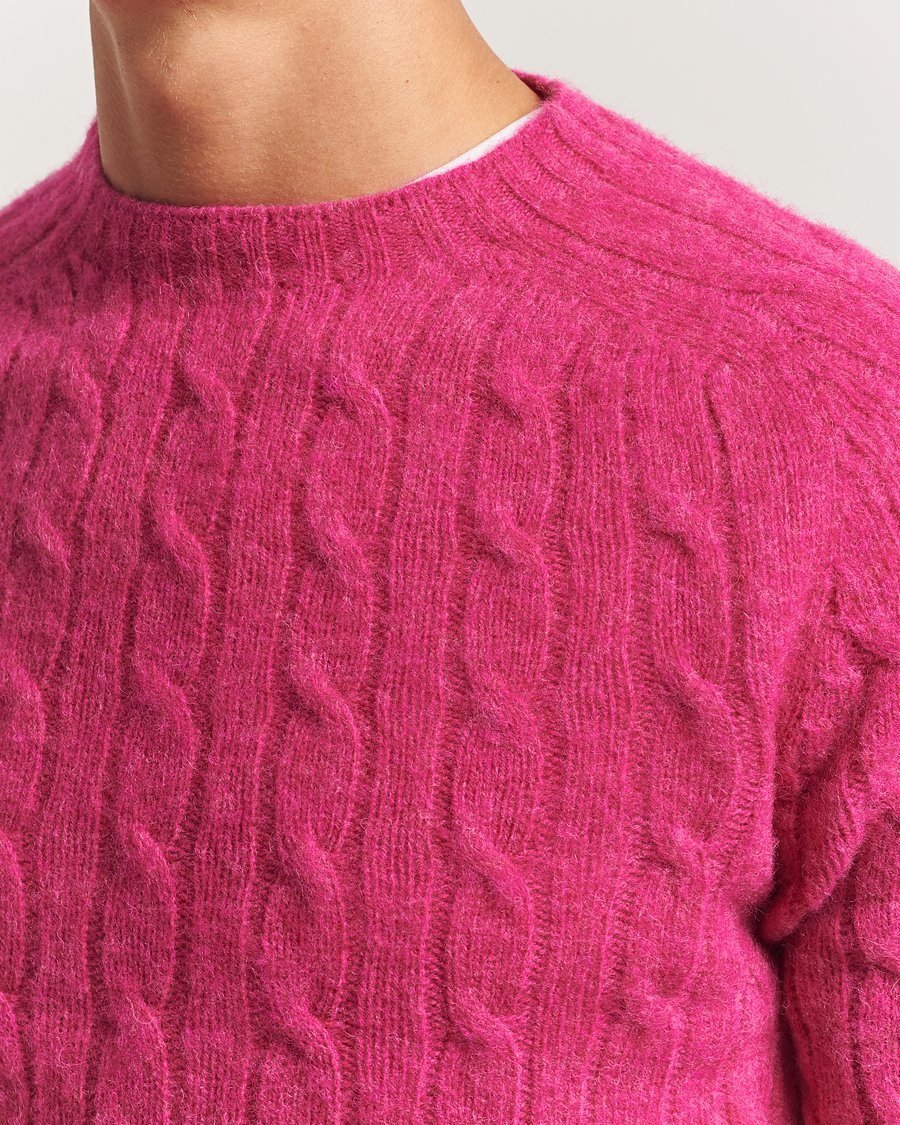 Herre | Gensere | Morris | Brushed Cable Sweater Pink