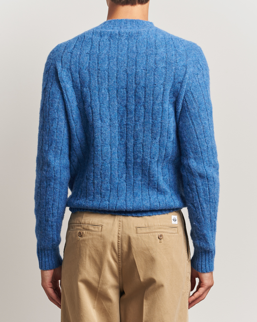 Herre | Gensere | Morris | Brushed Cable Sweater Blue