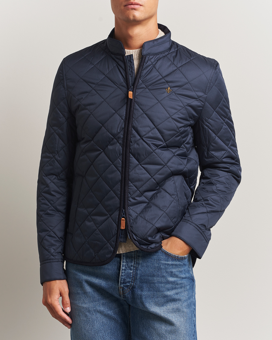 Herre | Jakker | Morris | Teddy Quilted Jacket Old Blue
