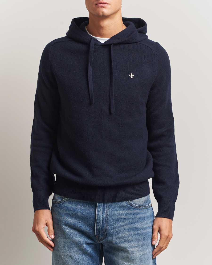 Herre | Gensere | Morris | Hertford Lambswool Hoodie Navy