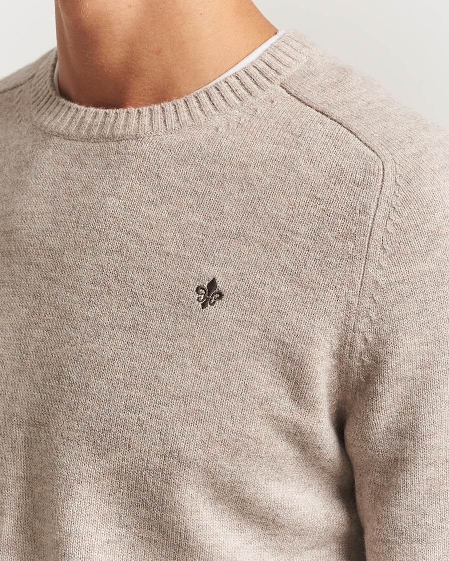 Herre | Gensere | Morris | Hertford Lambswool Merino Crew Neck Khaki