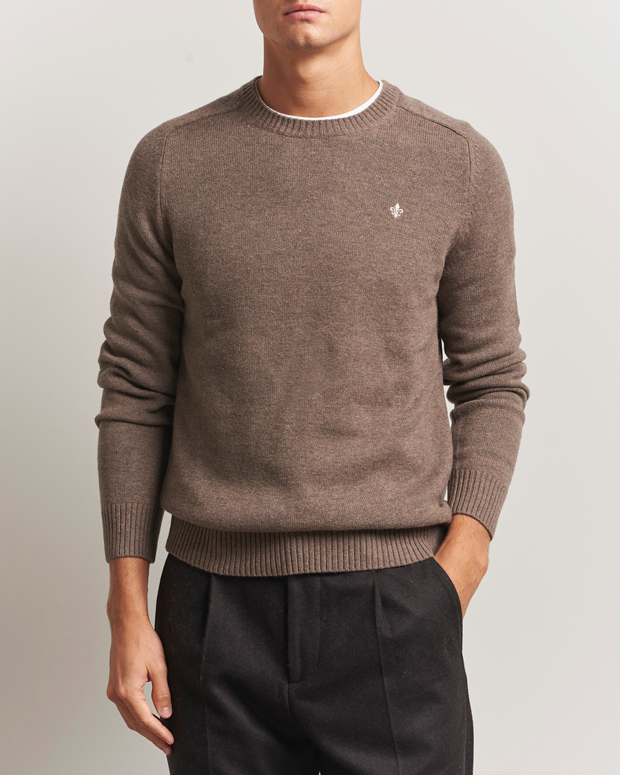 Herre | Gensere | Morris | Hertford Lambswool Merino Crew Neck Brown