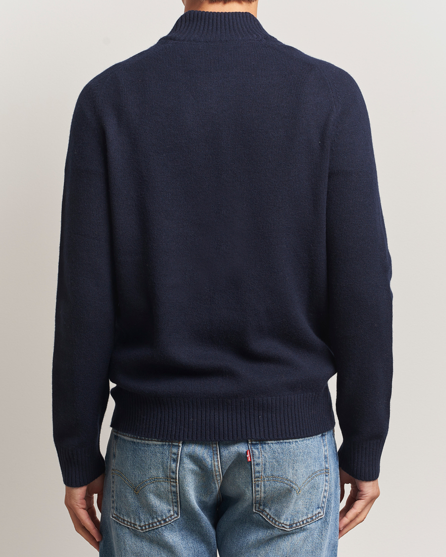 Herre | Gensere | Morris | Hertford Lambswool Merino Half Zip Navy