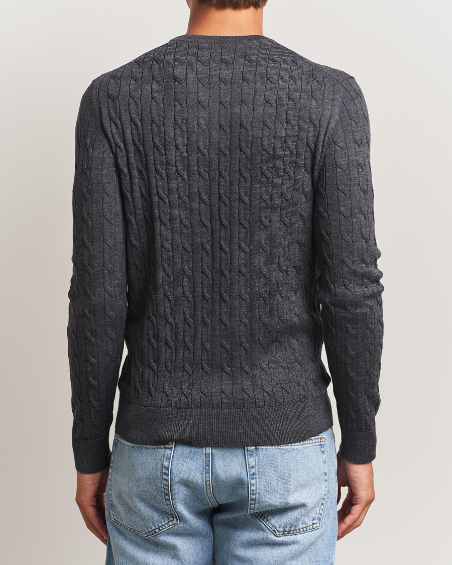 Herre | Gensere | Morris | Merino Cable O-Neck Grey