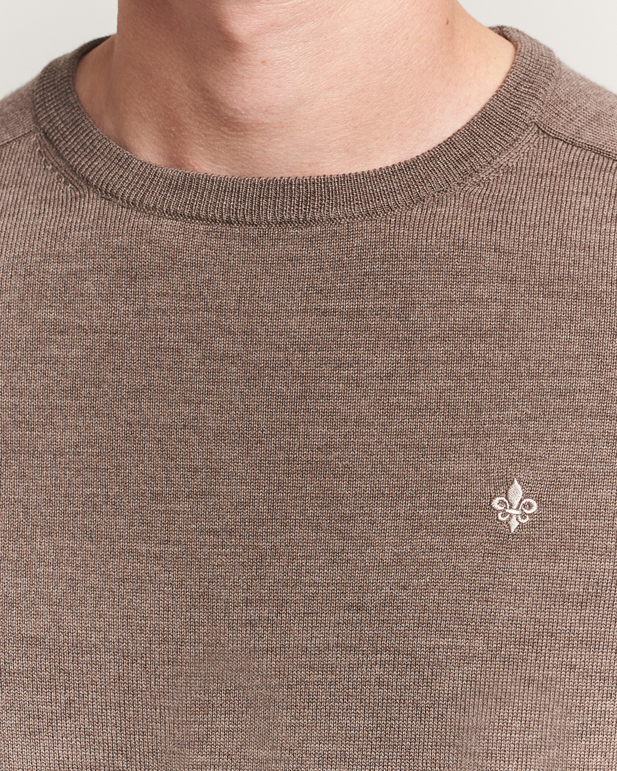 Herre | Gensere | Morris | Merino Oneck Light Brown