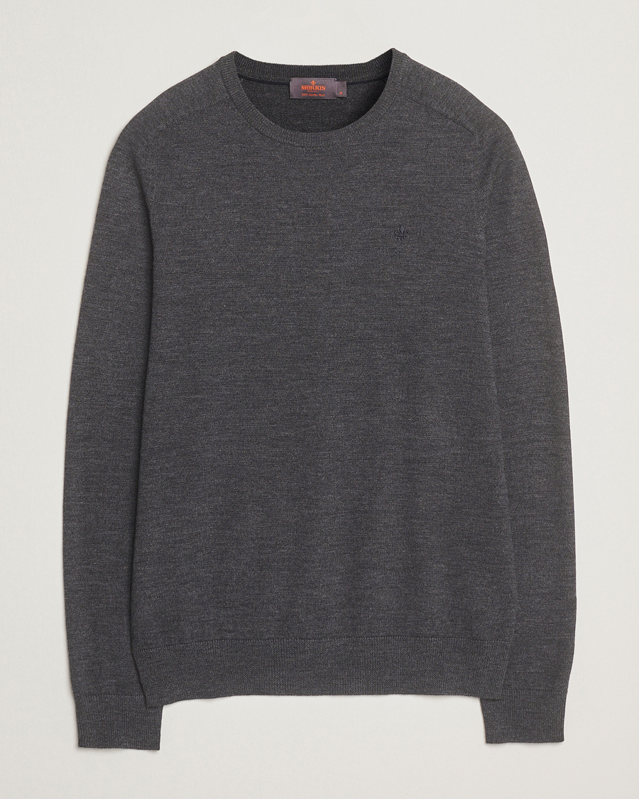 Herre | Gensere | Morris | Merino O-Neck Grey