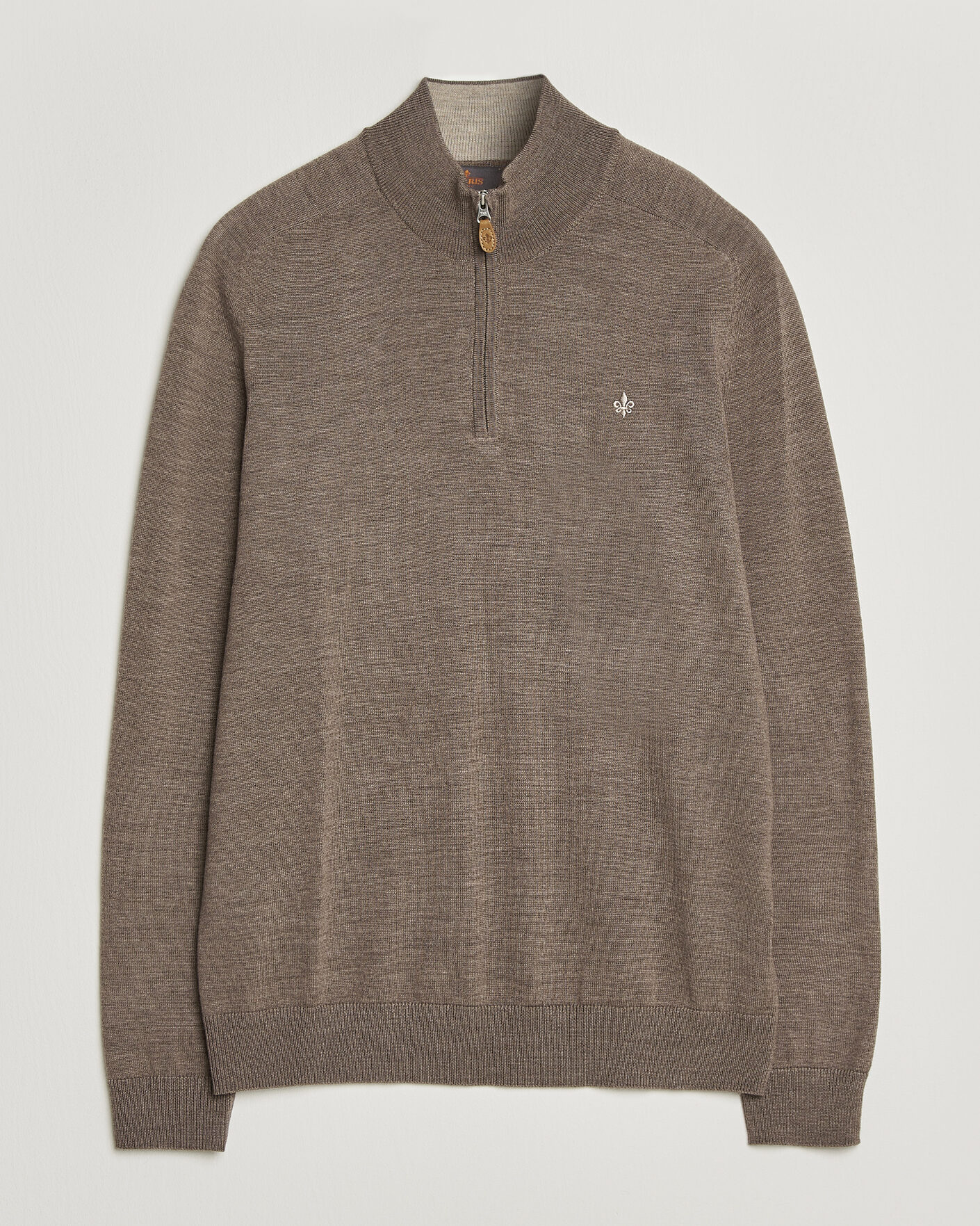 Herre | Gensere | Morris | John Merino Half Zip Brown
