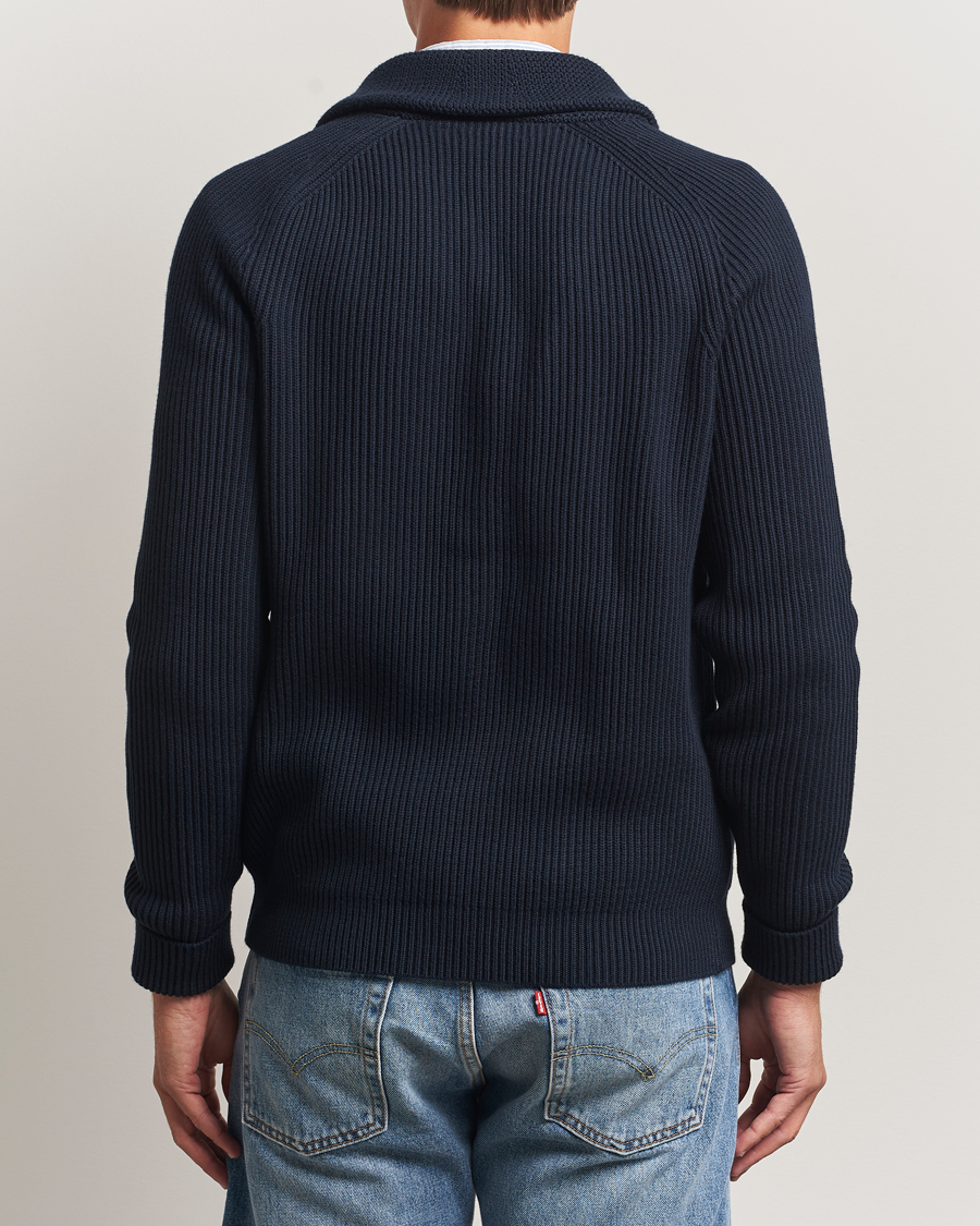 Herre | Gensere | Morris | Brayden Shawl Cardigan Navy