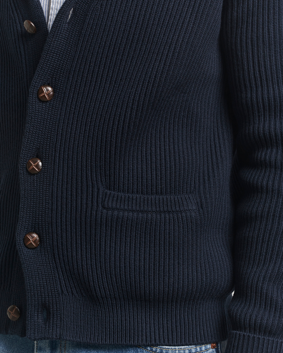 Herre | Gensere | Morris | Brayden Shawl Cardigan Navy