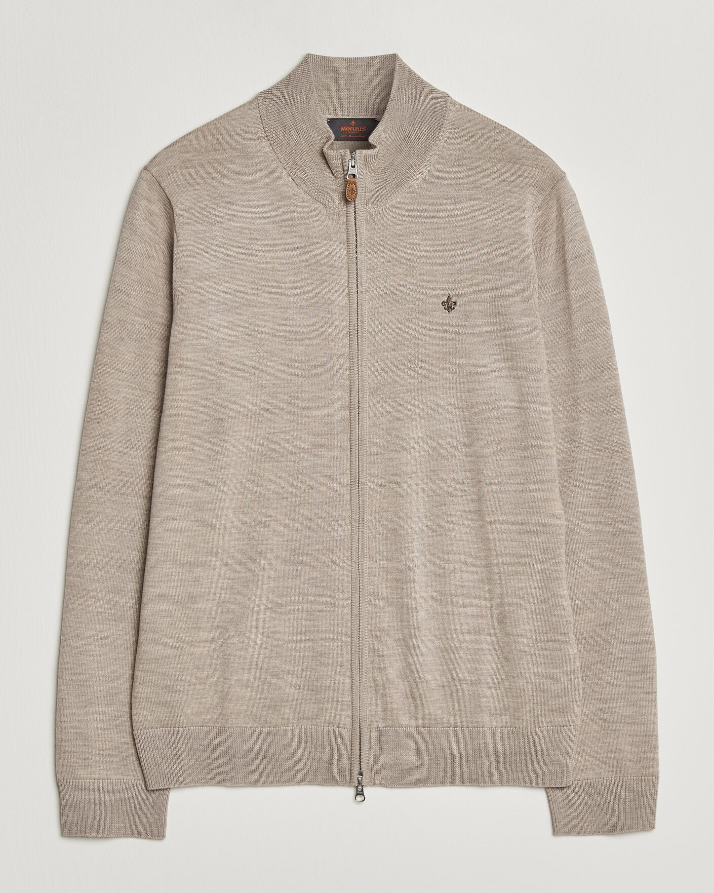 Herre | Gensere | Morris | Merino Full Zip Cardigan Khaki