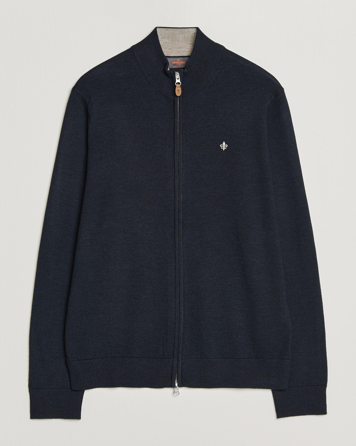 Herre | Gensere | Morris | Merino Full Zip Cardigan Navy