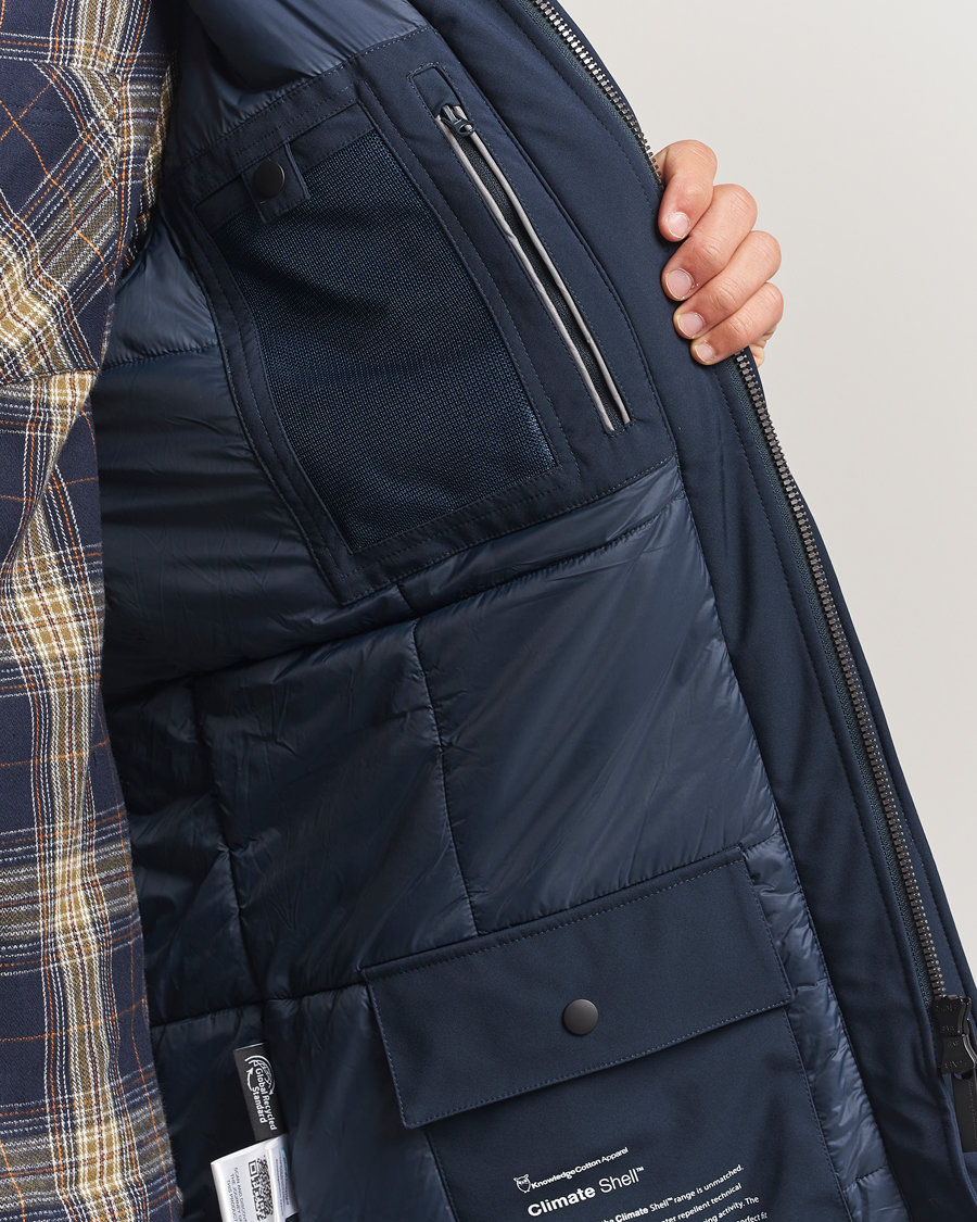 Herre | Jakker | KnowledgeCotton Apparel | Climateshell Padded Jacket Navy
