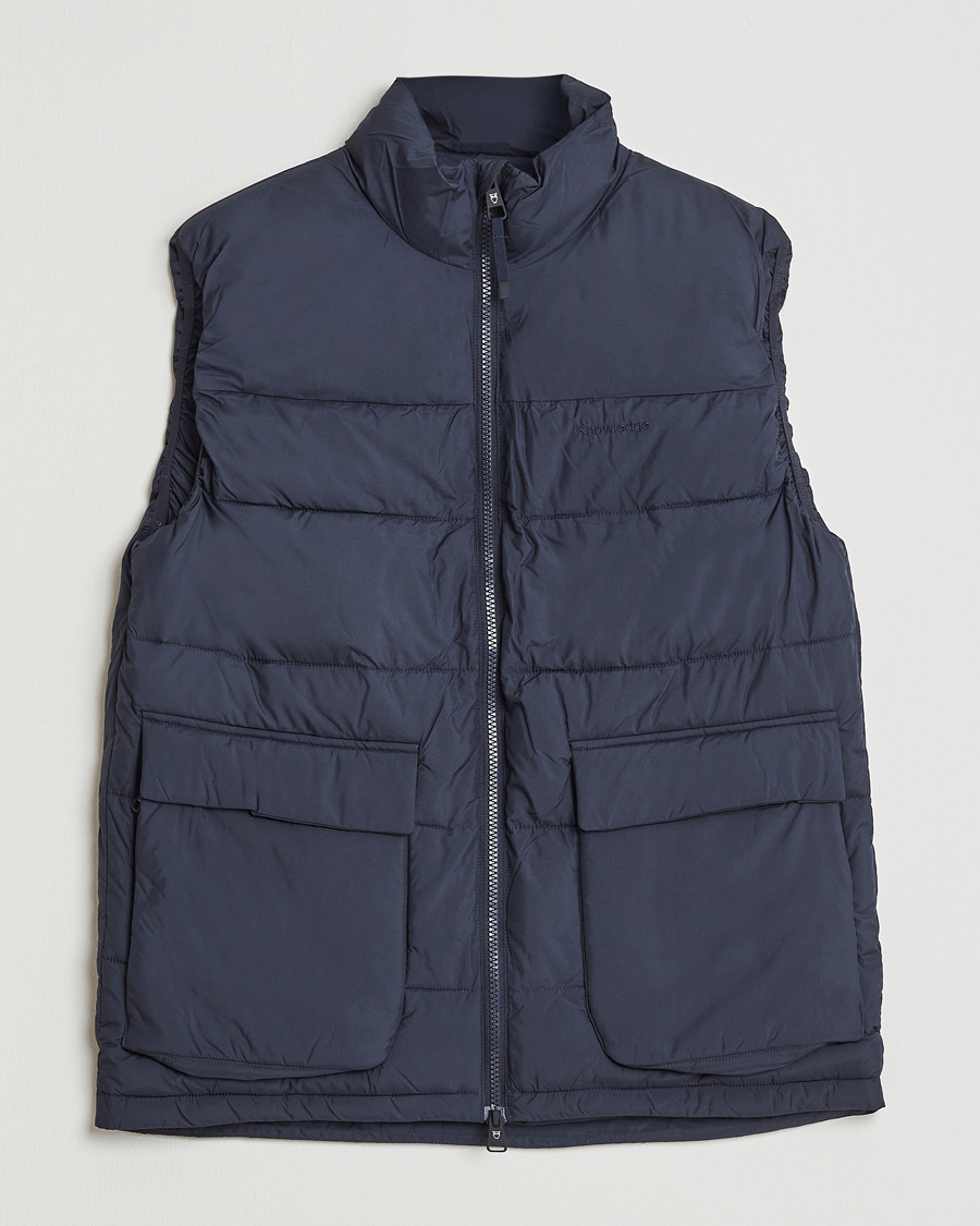 Herre | Vester | KnowledgeCotton Apparel | Puffer Vest Night Sky