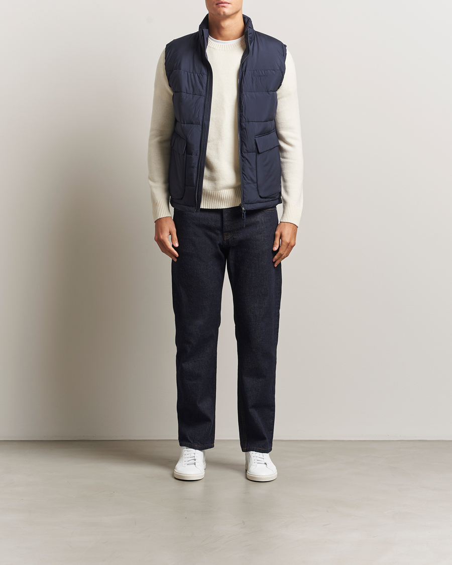 Herre | Vester | KnowledgeCotton Apparel | Puffer Vest Night Sky